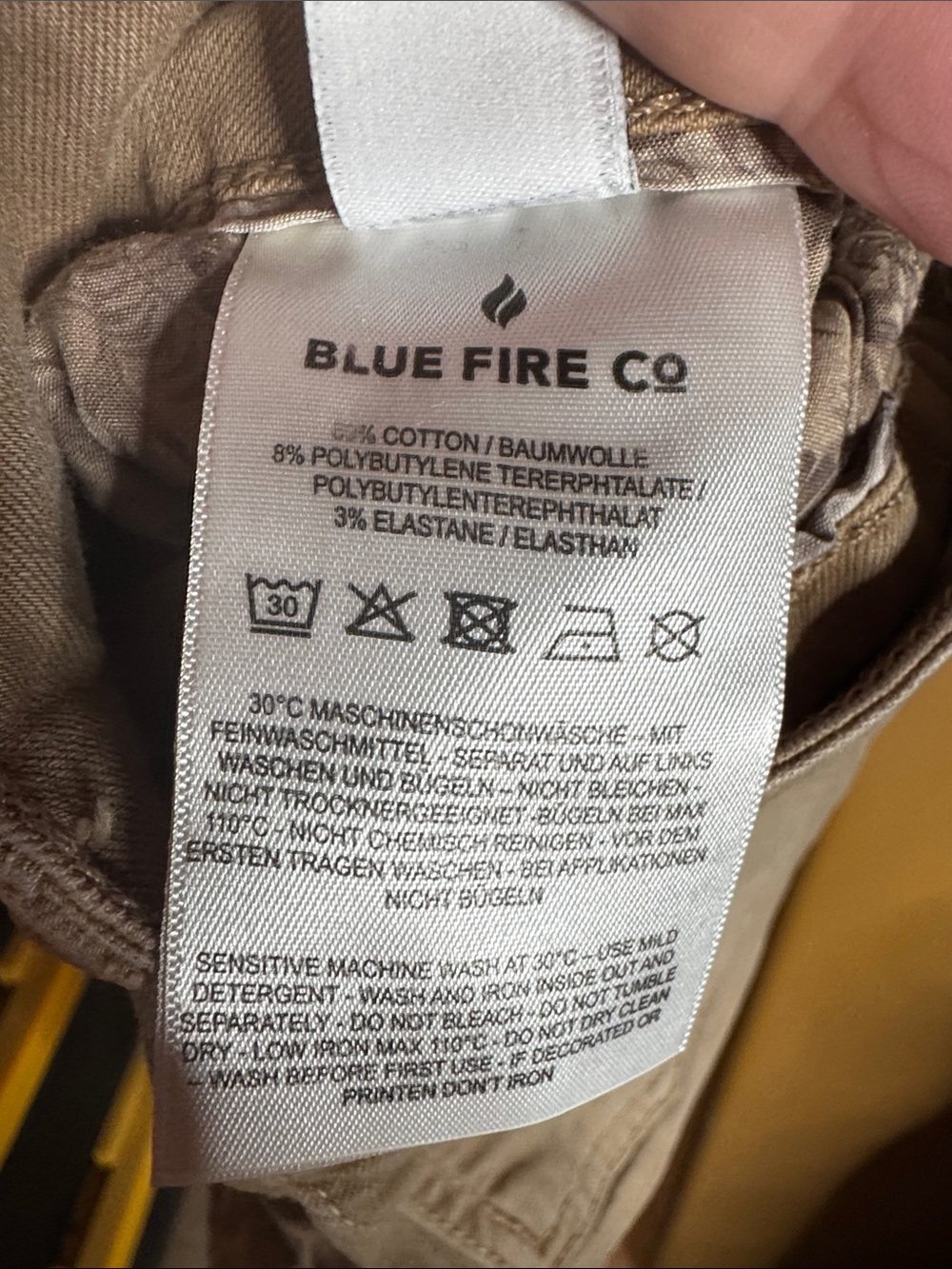 Blue Fire Co Chloe Skinny Ankle Jeans Beige Sand Storm Zip Hem Size 28 - Picture 10 of 12